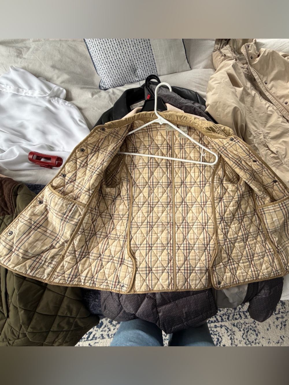 Vintage L.L. Bean Quilted Tan Puffer Jacket - Picture 7 of 16